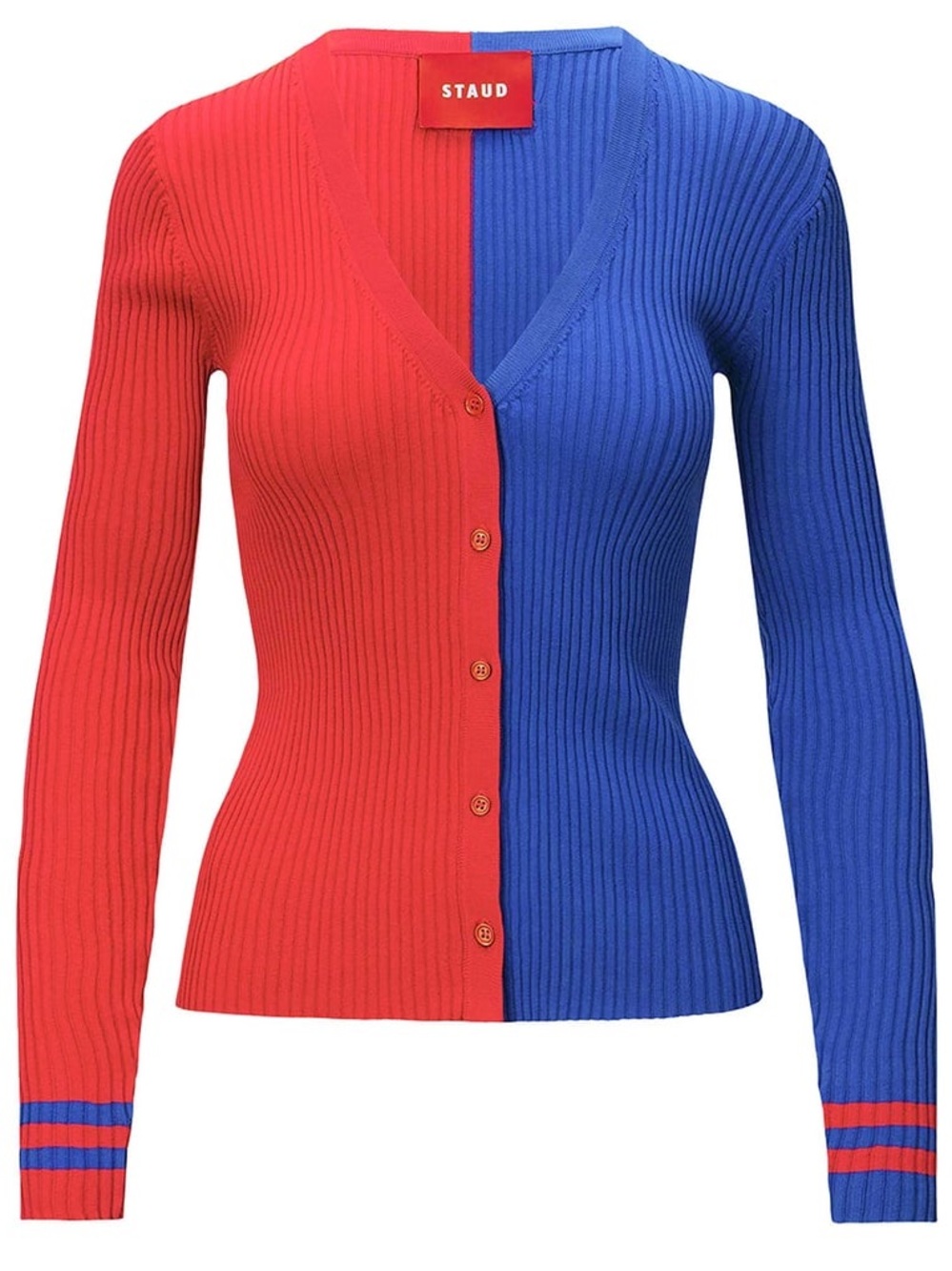 STAUD NFL Sweater Buffalo Bills Color Block Blue & Red - Large